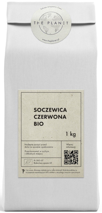 Soczewica czerwona BIO 1 kg - THE PLANET