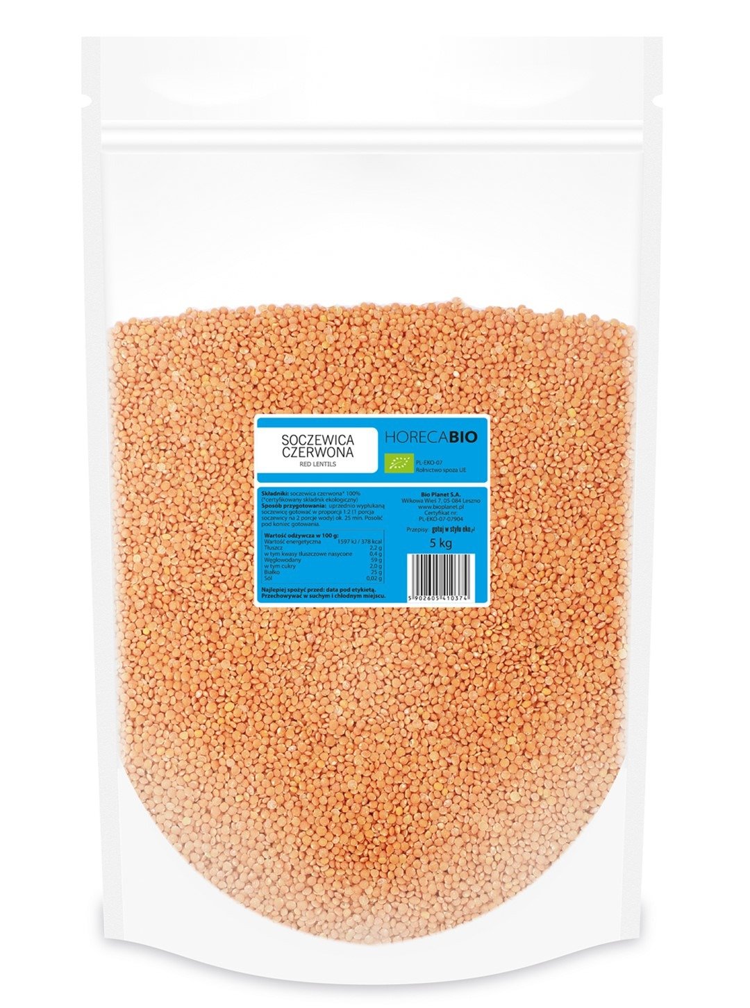 Soczewica czerwona BIO 5 kg - HORECA (BIO PLANET)