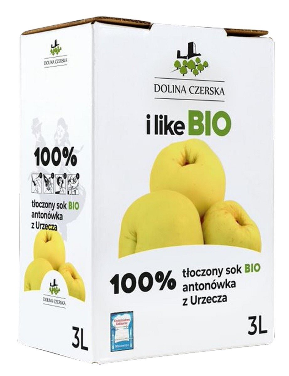Sok jabłkowy antonówka nfc BIO 3 L - DOLINA CZERSKA