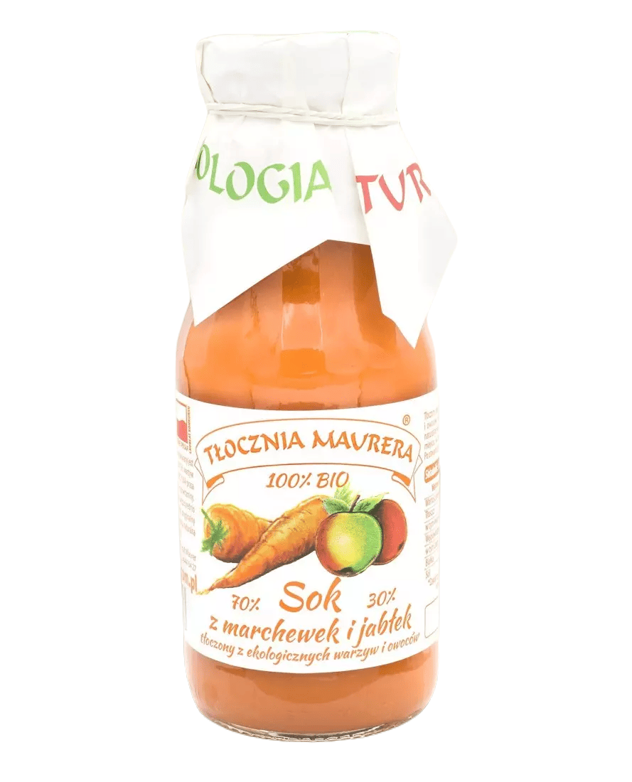 Sok marchewkowy z jabłkiem nfc BIO 300 ml - TŁOCZNIA MAURERA