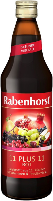 Sok wieloowocowy (czerwony) multiwitamina 11 plus 11 nfc 750 ml - RABENHORST