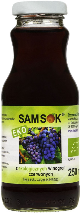 Sok z czerwonych winogron nfc BIO 250 ml - VIANDS (SAM SOK)