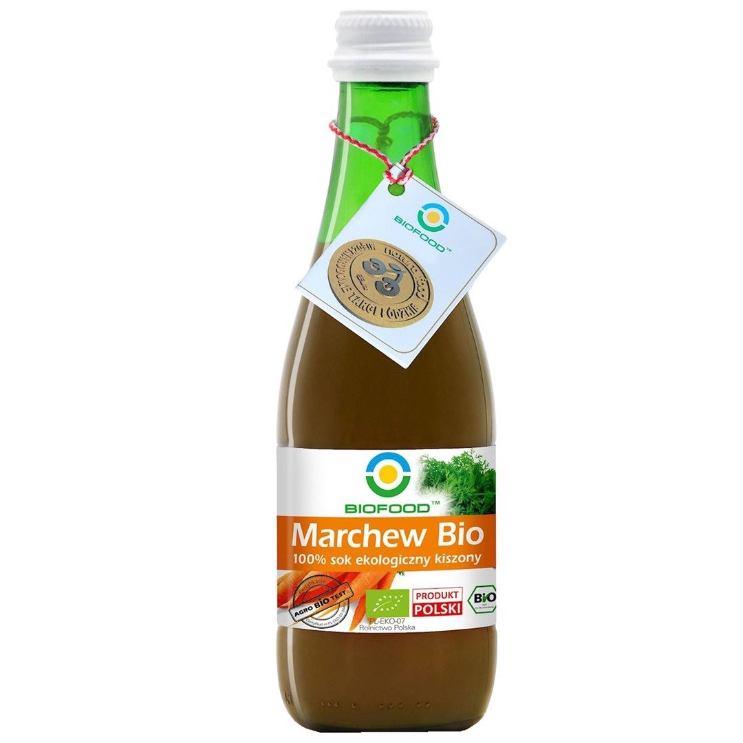 Sok z marchwi kiszonej nfc bezglutenowy BIO 300 ml - BIOFOOD