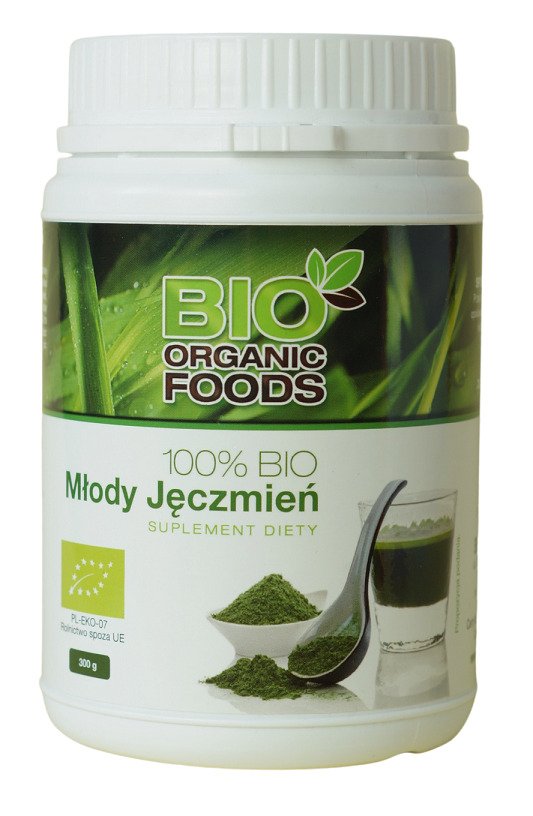 Sok z młodego jęczmienia sproszkowany BIO 300 g - BIO ORGANIC FOODS