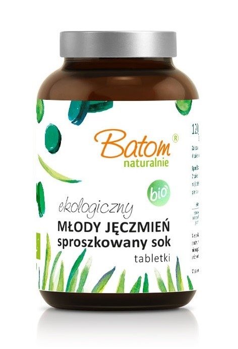 Sok z młodego jęczmienia sproszkowany BIO (500 mg) 240 TABLETEK - BATOM