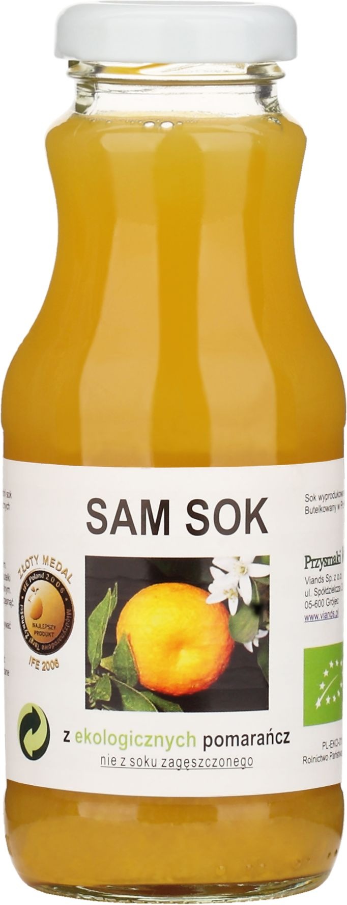 Sok z pomarańczy nfc BIO 250 ml - VIANDS (SAM SOK)