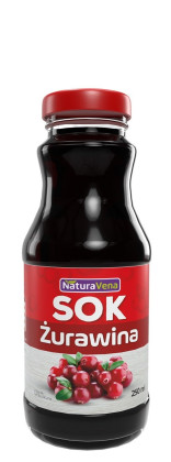 Sok z żurawiny 100 % 250 ml - NATURAVENA