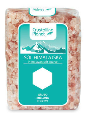 Sól himalajska różowa grubo mielona 600 g - CRYSTALLINE PLANET