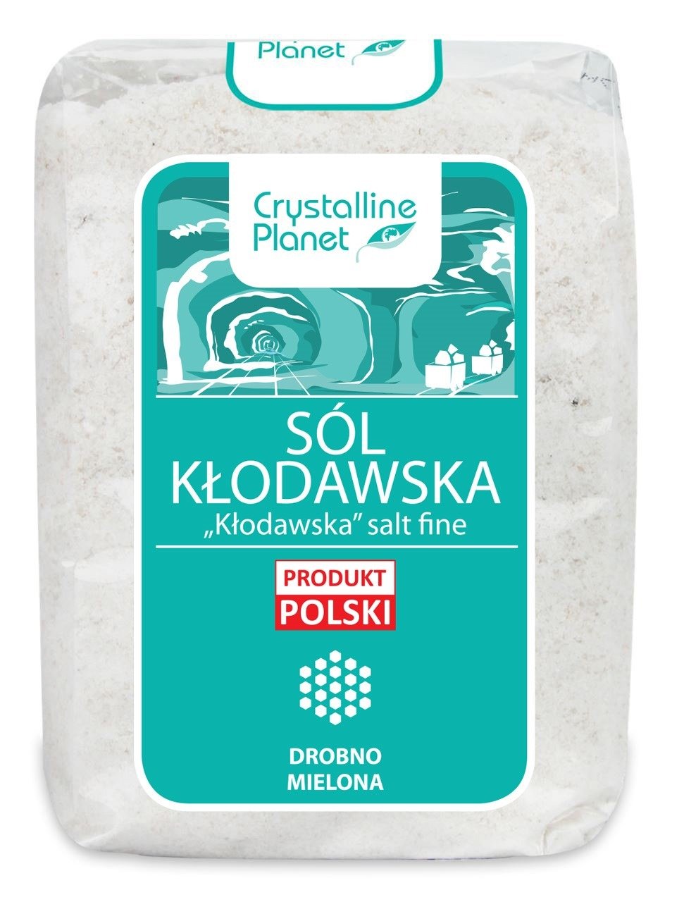 Sól kłodawska drobno mielona bezglutenowa 600 g - CRYSTALLINE PLANET