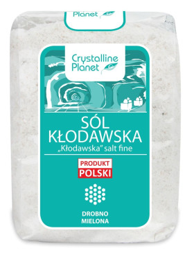 Sól kłodawska drobno mielona bezglutenowa 600 g - CRYSTALLINE PLANET
