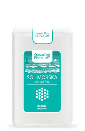 Sól morska drobno mielona 600 g - CRYSTALLINE PLANET