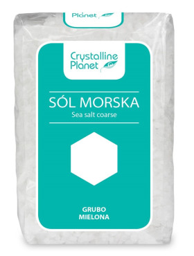 Sól morska grubo mielona 600 g - CRYSTALLINE PLANET