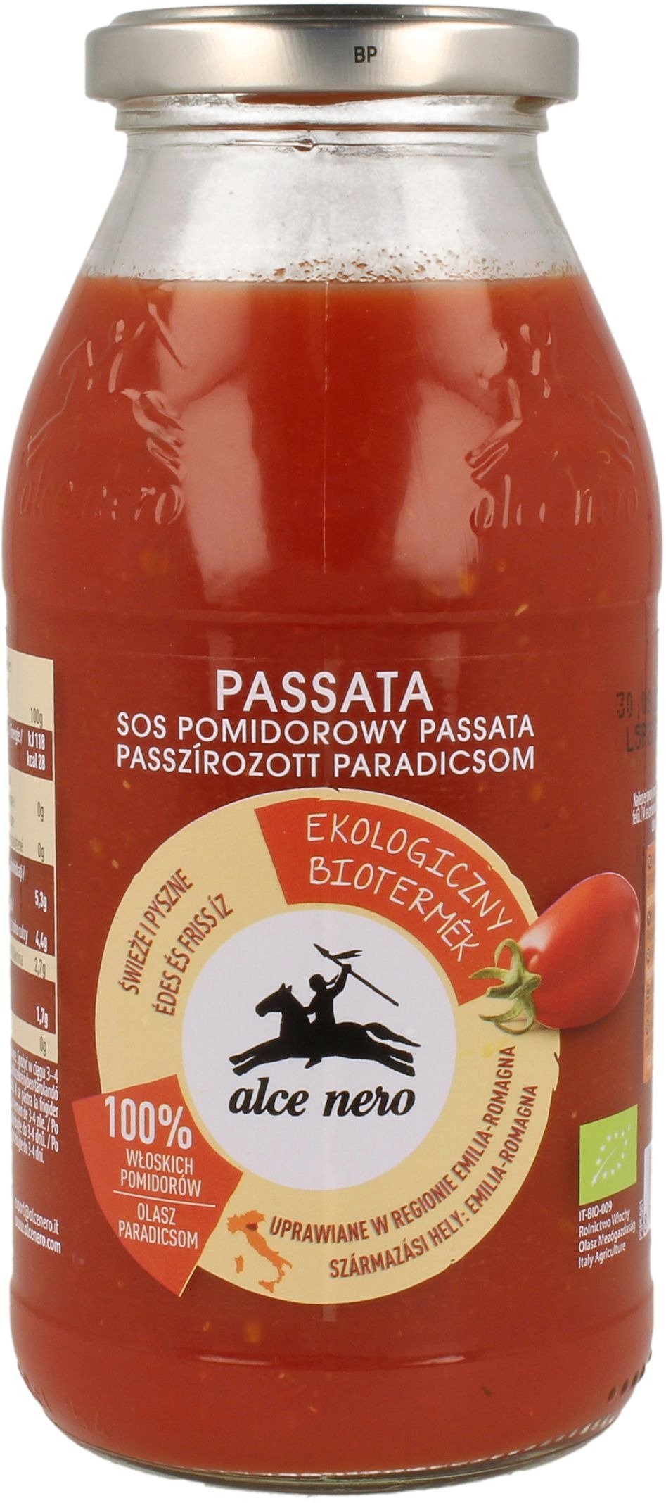 Sos pomidorowy passata BIO 500 g - ALCE NERO