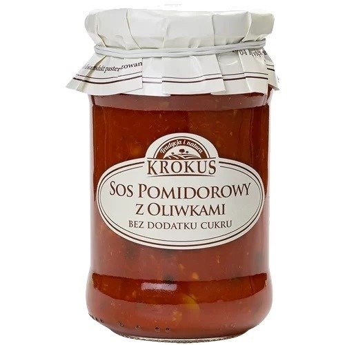 Sos pomidorowy z oliwkami bez dodatku cukrów 340 g - KROKUS