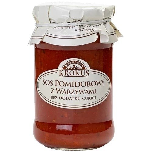 Sos pomidorowy z warzywami bez dodatku cukrów 340 g - KROKUS