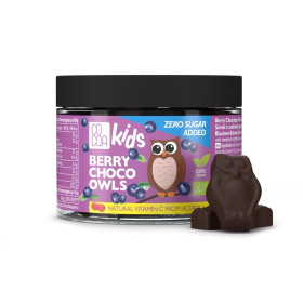 Sówki z czekolady jagodowej z witaminą c z aceroli bez dodatku cukrów BIO 120 g - COCOA KIDS