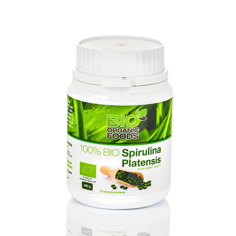 Spirulina platensis BIO (250 mg) 1200 TABLETEK - BIO ORGANIC FOODS