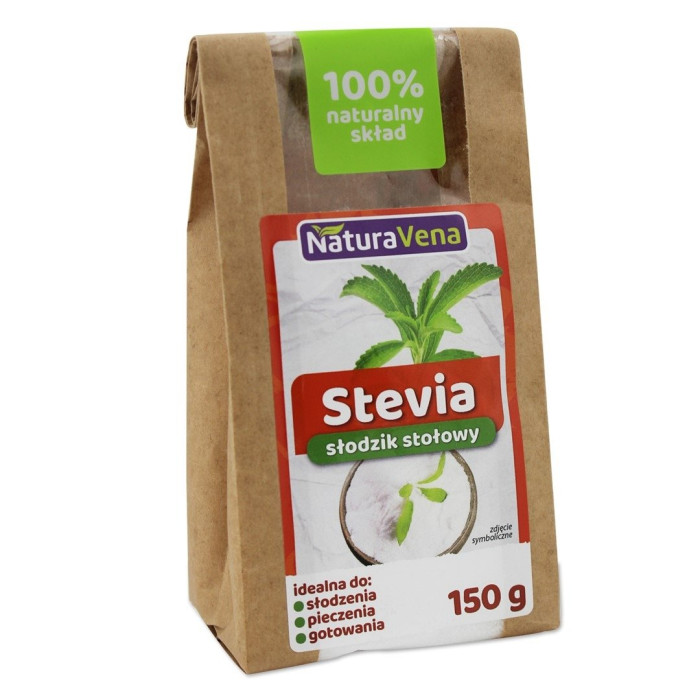 Stevia (na bazie erytrytolu i glikozydów stewiolowych ze stewii) 150 g - NATURAVENA