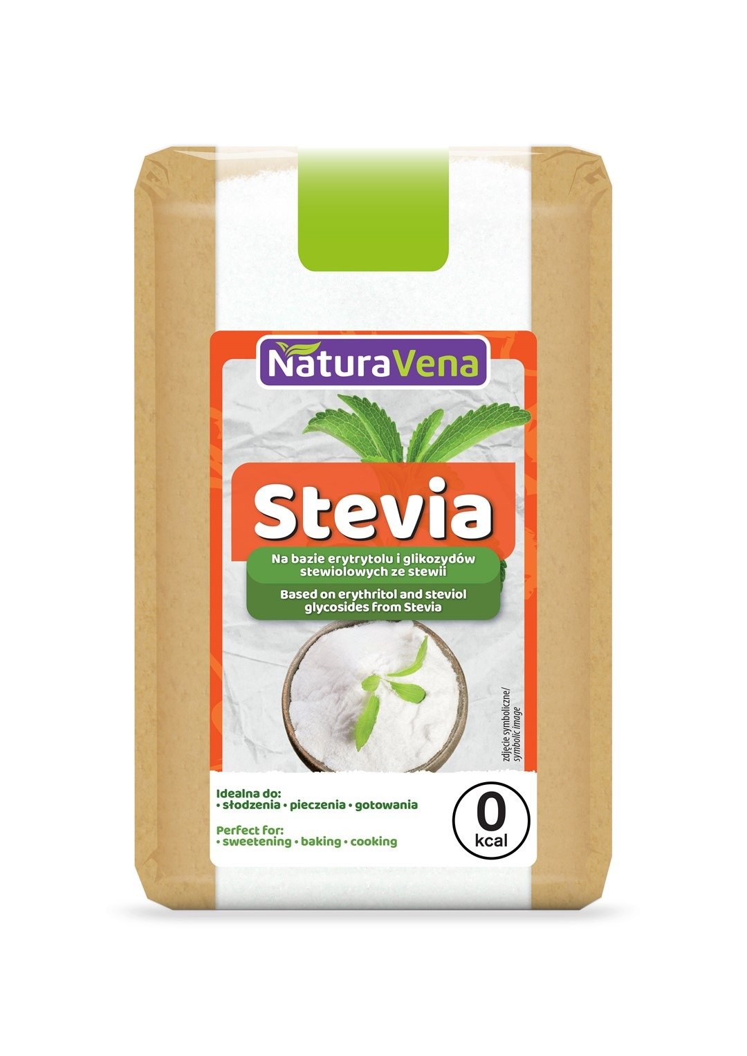 Stevia (na bazie erytrytolu i glikozydów stewiolowych ze stewii) 500 g - NATURAVENA