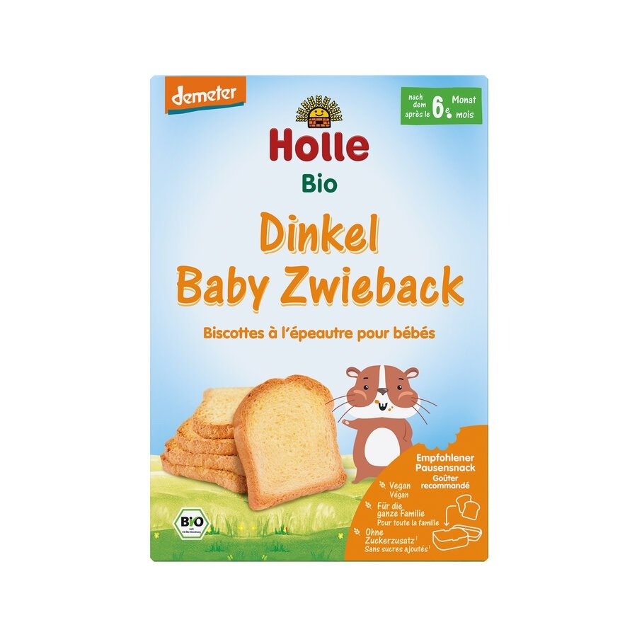 Sucharki orkiszowe po 6 miesiącu demeter BIO (2 x 100 g) 200 g - HOLLE
