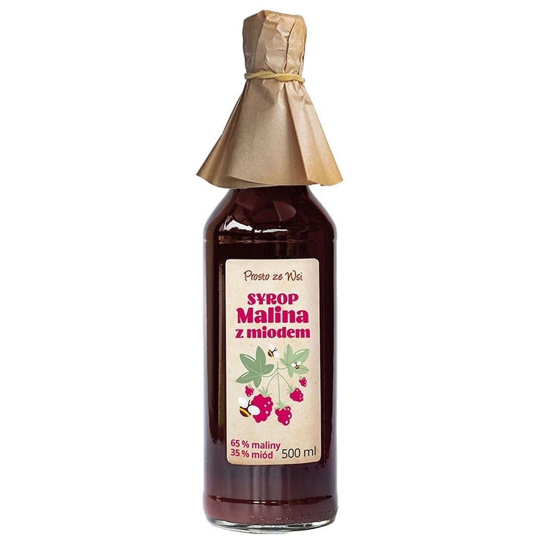 Syrop malina z miodem 500 ml - PROSTO ZE WSI