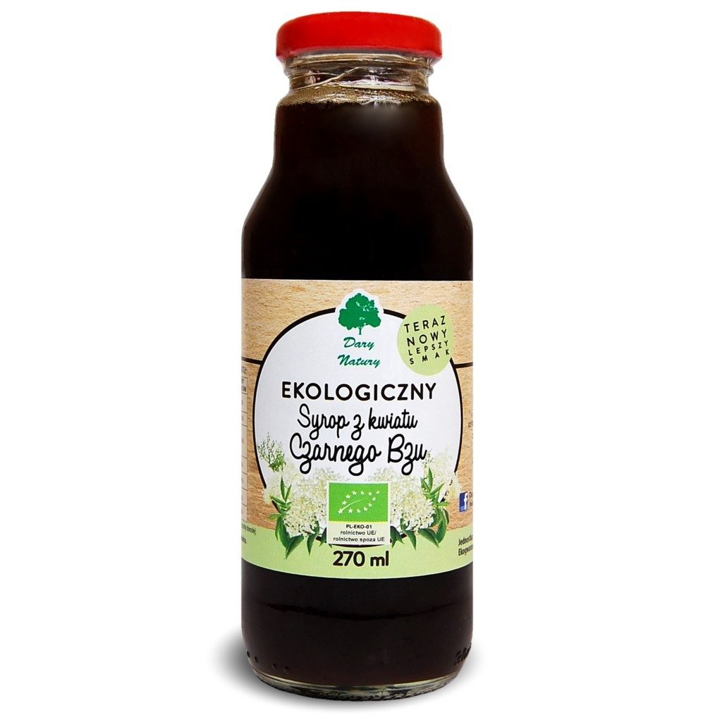 Syrop z kwiatów czarnego bzu BIO 270 ml - DARY NATURY