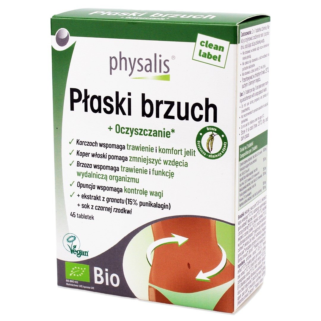 Tabletki na płaski brzuch BIO 45 szt. - PHYSALIS