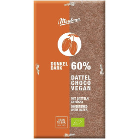 Tabliczka kakaowa 60 % słodzona daktylami BIO 80 g - MEYBONA