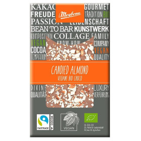 Tabliczka kakaowa migdały - sól fair trade BIO 30 g - MEYBONA