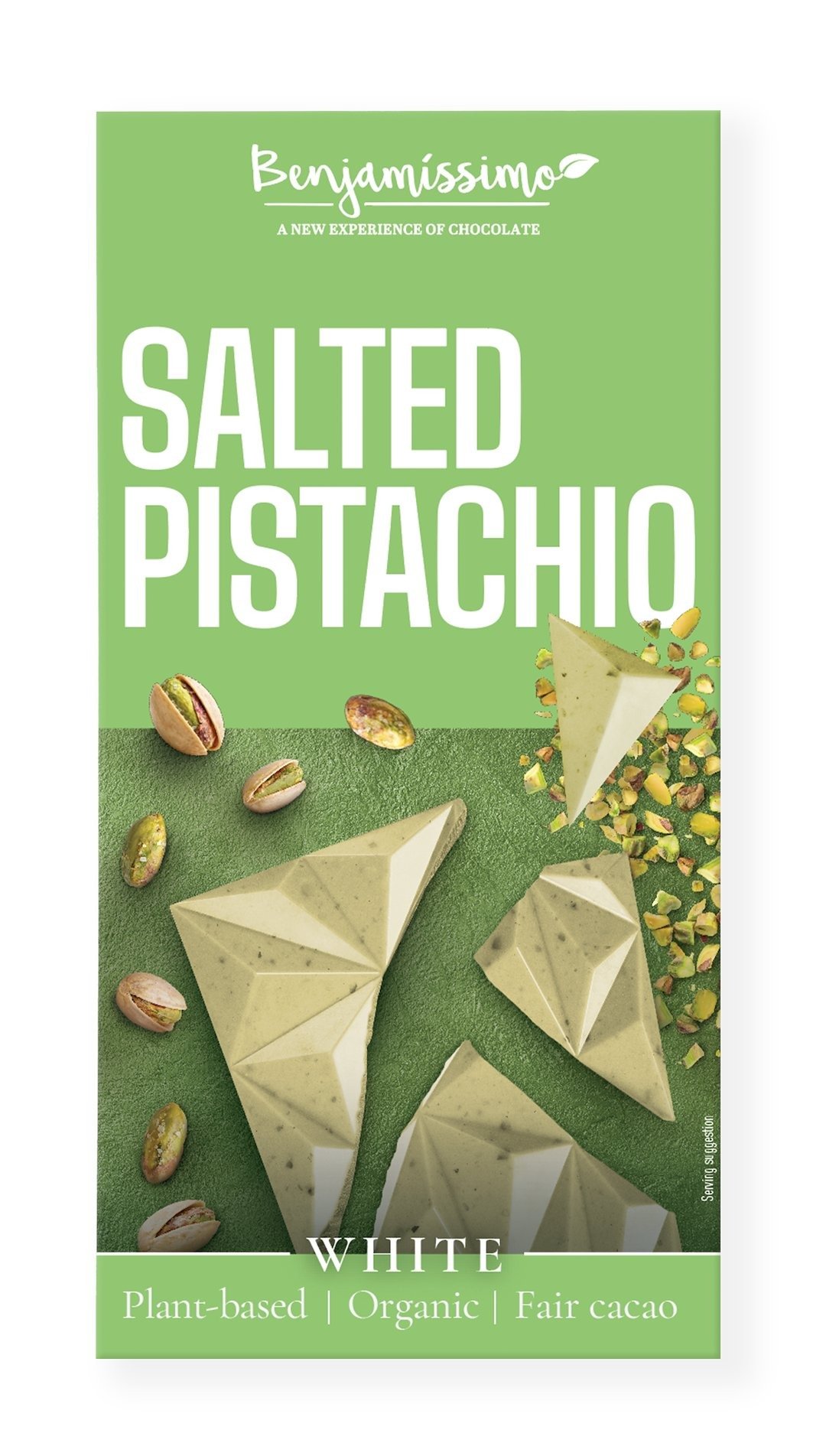 Tabliczka kakaowa pistacje - sól himalajska bezglutenowa BIO 60 g - BENJAMISSIMO