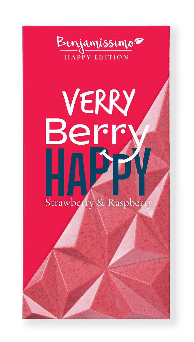 Tabliczka kakaowa truskawka - malina bezglutenowa BIO 60 g - BENJAMISSIMO
