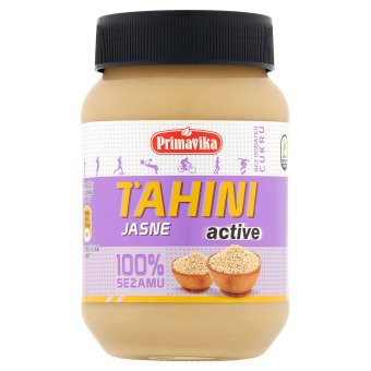 Tahini jasne active (pasta sezamowa) bezglutenowe 460 g - PRIMAVIKA