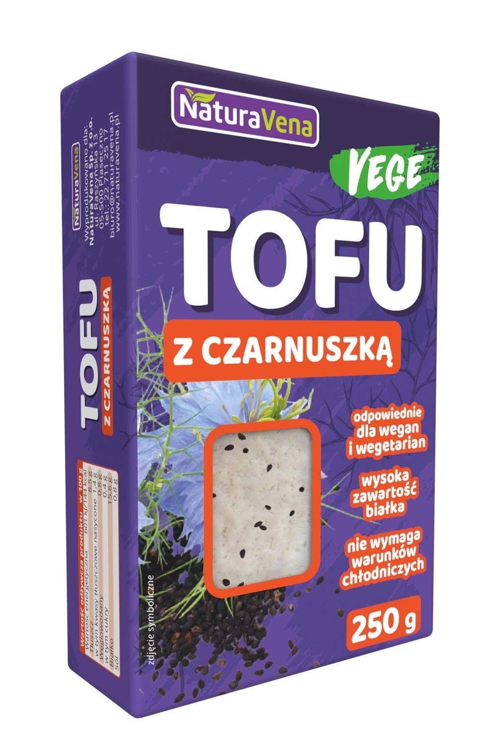 Tofu z czarnuszką  250 g - NATURAVENA