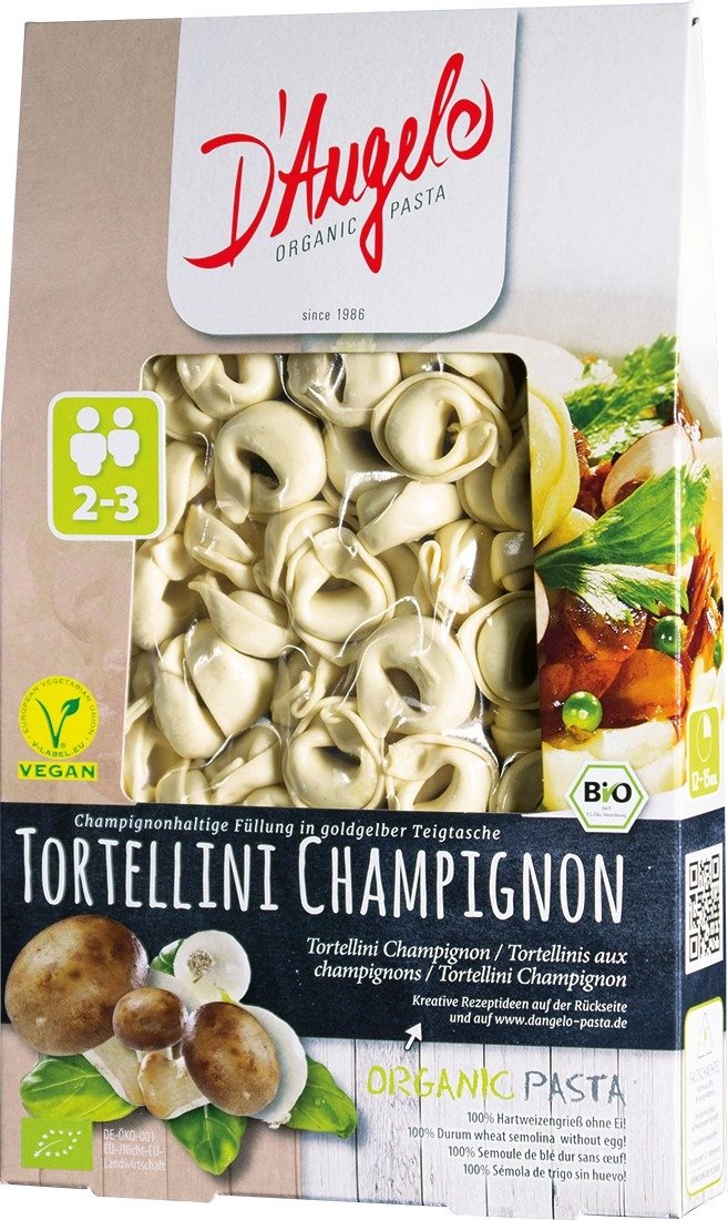 Tortellini z pieczarkami BIO 250 g - D`ANGELO