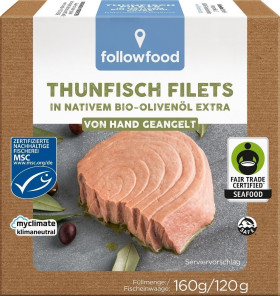 Tuńczyk bonito msc filety fair trade w BIO OLIWIE Z OLIWEK EXTRA VIRGIN 160 g (120 g) - FOLLOWFOOD