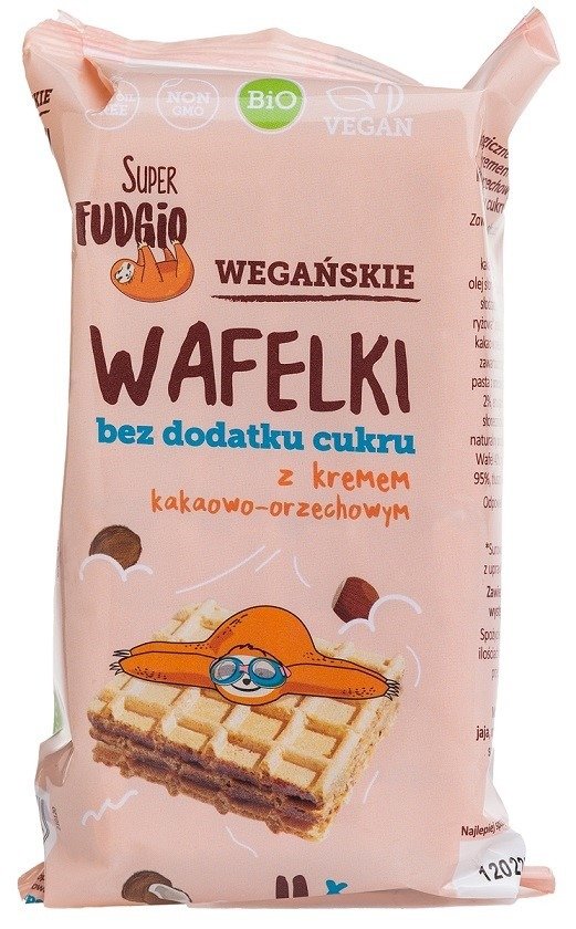 Wafelki z kremem kakaowo - orzechowym bez dodatku cukrów BIO (4 szt.) 120 g - ME GUSTO (SUPER FUDGIO)