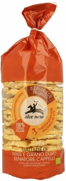 Wafle kukurydziane z pszenicą durum cappelli BIO 100 g - ALCE NERO