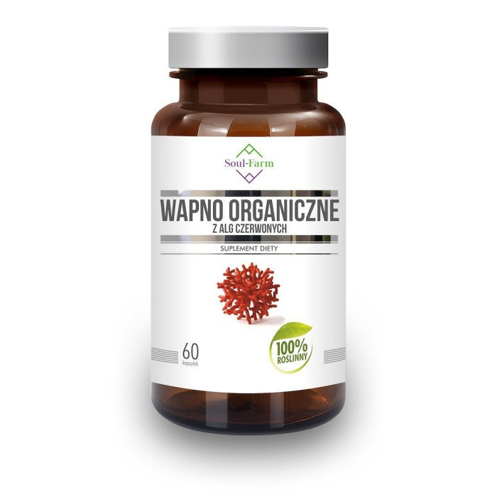 Wapno organiczne (800 mg) 60 kapsułek - SOUL FARM