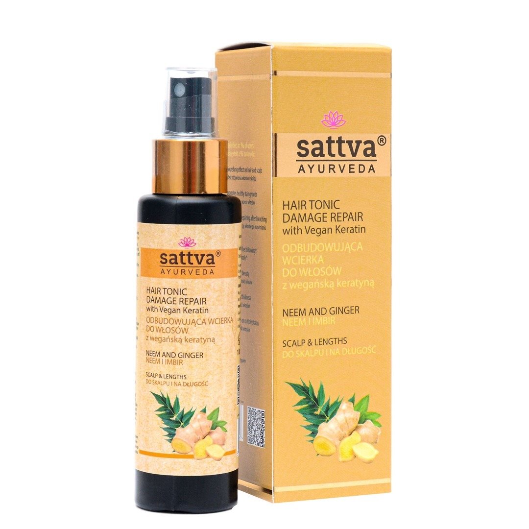 Wcierka do skóry głowy odbudowująca neem & imbir 100 ml - SATTVA (AYURVEDA)