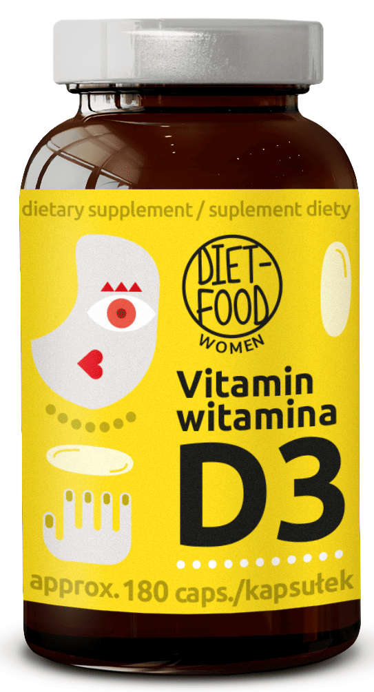 Witamina d3 50 µg (2000 j.m) 180 kapsułek - DIET-FOOD