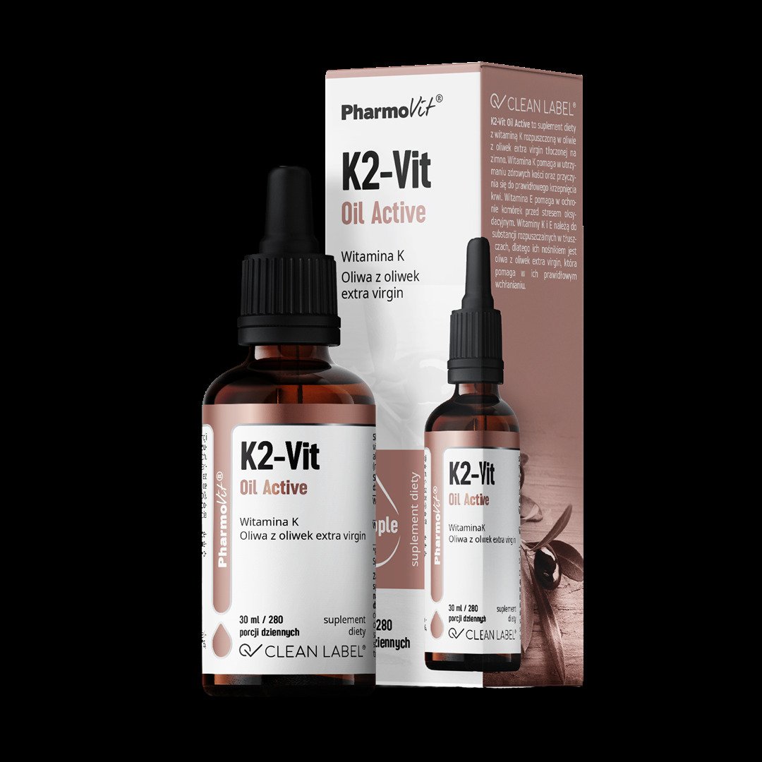 Witamina k2 w kroplach (75 µg) bezglutenowa 30 ml - PHARMOVIT (CLEAN LABEL)