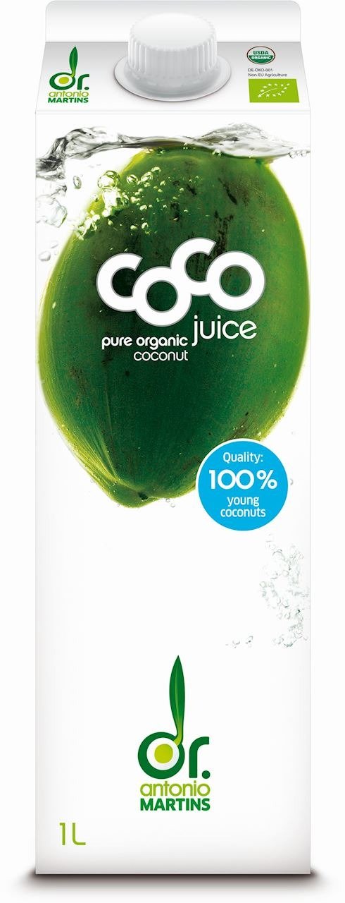 Woda kokosowa naturalna BIO 1 L - COCO (DR MARTINS)