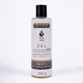 Żel pod prysznic dla mężczyzn oczyszczająco - PIELĘGNUJĄCY 250 g - TERRA ZDRÓJ (SERIA BOROWINOWA)