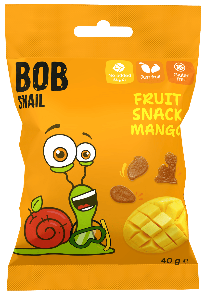 Żelki mango bez żelatyny bezglutenowe 40 g - BOB SNAIL