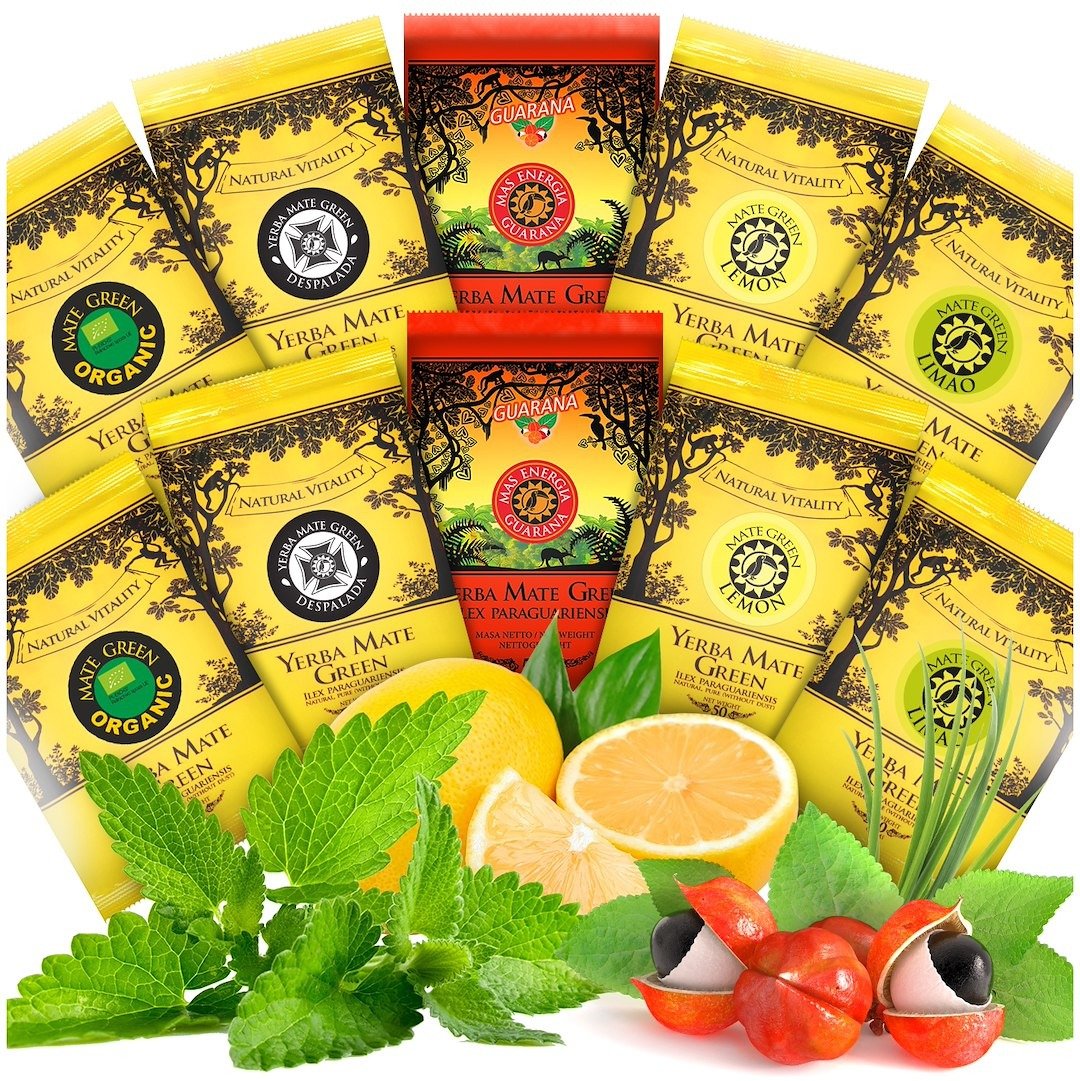Zestaw próbek yerba mate mix (10 x 50 g) 500 g - YERBA MATE GREEN
