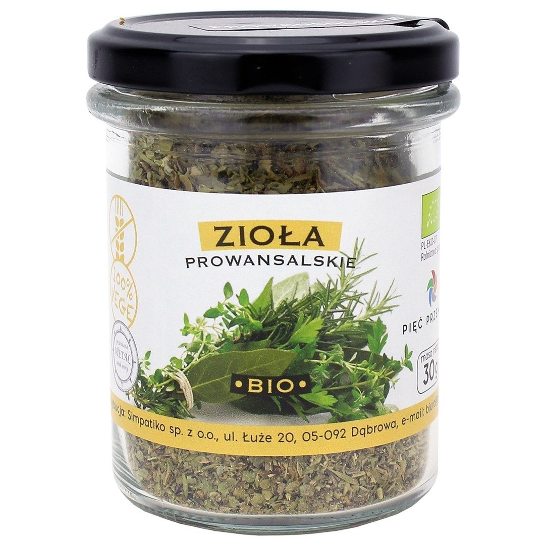 Zioła prowansalskie bezglutenowe BIO 30 g - PIĘĆ PRZEMIAN
