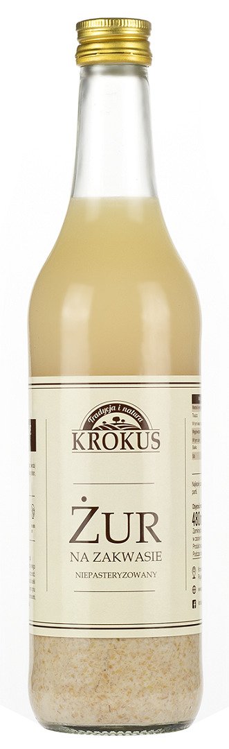 Żur na zakwasie niepasteryzowany 500 ml - KROKUS