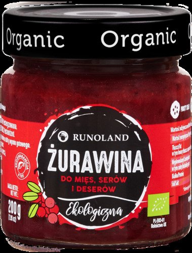 Żurawina do mięs, serów i deserów BIO 200 g - RUNOLAND