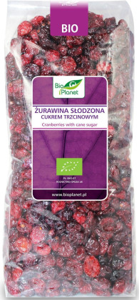 Żurawina słodzona cukrem trzcinowym BIO 1 kg - BIO PLANET