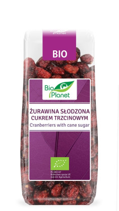 Żurawina słodzona cukrem trzcinowym BIO 100 g - BIO PLANET